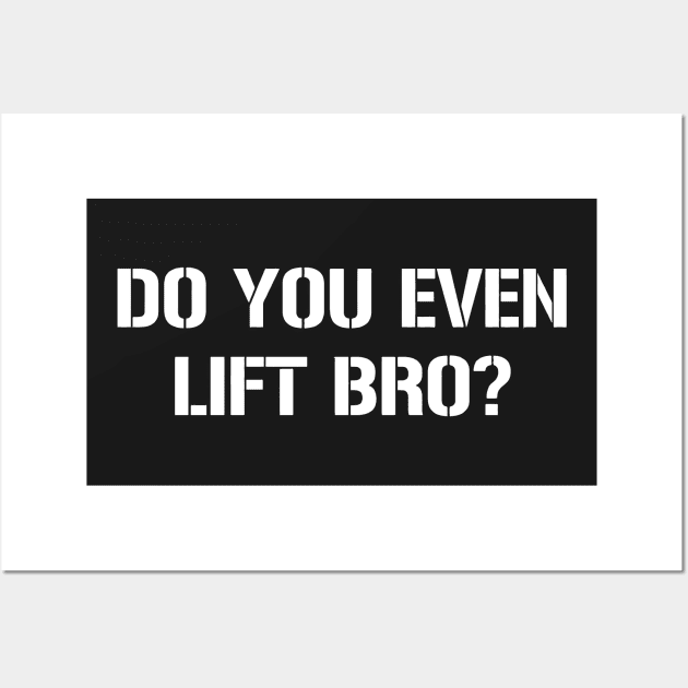 DO YOU EVEN LIFT BRO? Wall Art by Mariteas